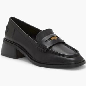 NWOB Vince Camuto Erinesa Block Penny Loafer in Black SZ 8